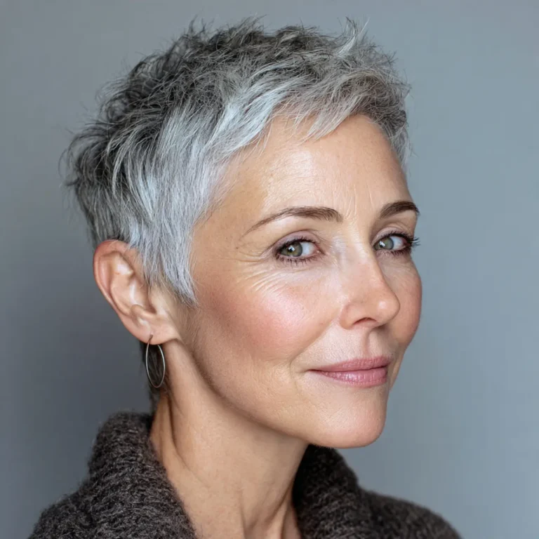 50+ Stunning Short Gray Hair Lowlights Ideas for Women Over 50 That Look Modern and Confident