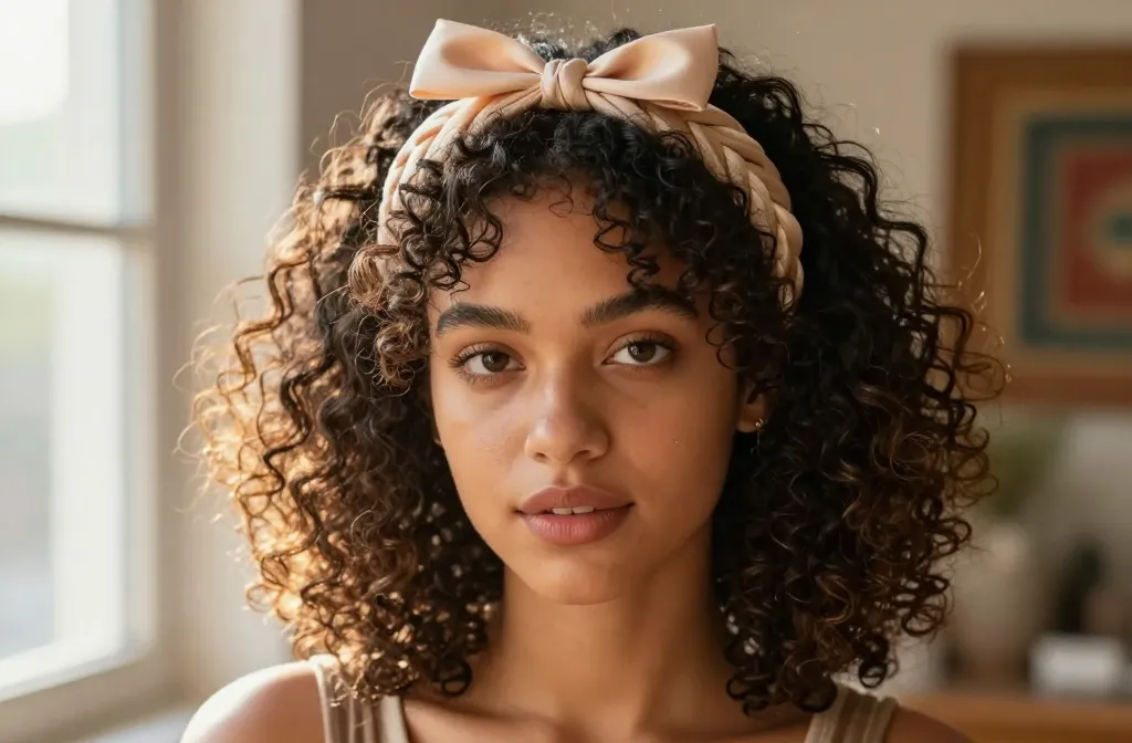 27 Gorgeous Headband Hairstyles for Curly Hair That Make Styling So Much Easier