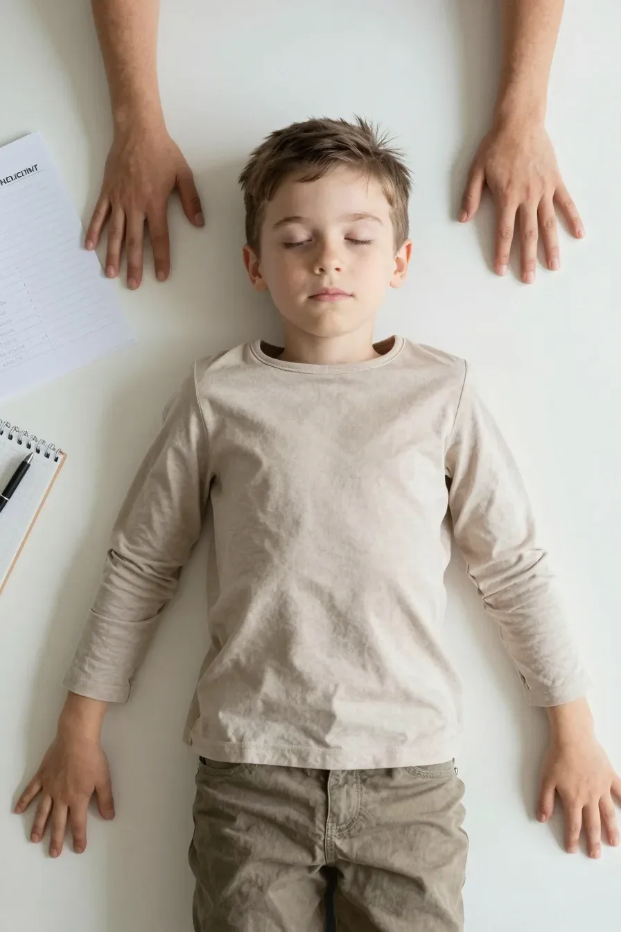 Flat lay of a simple decluttering checklist with categories visible but no words, clean desk with a notebook and pen, bright neutral lighting, no people, no text, no words, no letters, no watermark, no logo. wholesome family-friendly safe-for-work image. If any human appears, use tasteful modest everyday clothing with upper body, shoulders, chest, torso, waist and legs covered, natural simple relatable styling, calm neutral mood, appropriate for a general audience. high quality photorealistic image, sharp focus, natural true-to-life colors, coherent realistic anatomy, exactly two arms per visible person, exactly two hands per visible person, five fingers on each visible hand, one unique natural face per visible person, balanced facial symmetry, one clear main subject, uncluttered background, only props that directly match the article topic and section