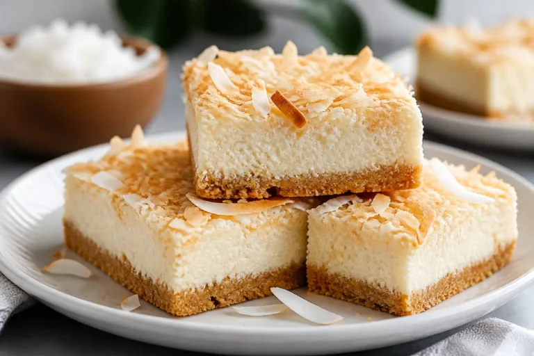 The Best Skinny Coconut Cheesecake Bars (Creamy, Guilt-Free & Irresistible!) &ndash; A Light, Tropical Treat