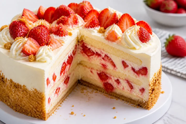 Strawberry Shortcake Cheesecake Cake &ndash; A Fresh, Creamy, Layered Dessert