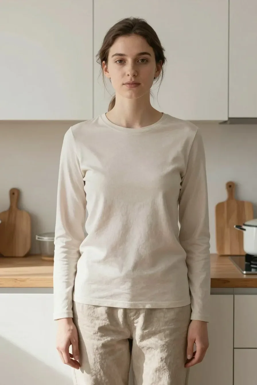 Polished Natural Glam variant: kitchen counter with natural elements, wood tones, tidy arrangement, morning sunlight; no text, no words, no letters, no watermark, no logo. wholesome family-friendly safe-for-work image. If any human appears, use tasteful modest everyday clothing with upper body, shoulders, chest, torso, waist and legs covered, natural simple relatable styling, calm neutral mood, appropriate for a general audience. high quality photorealistic image, sharp focus, natural true-to-life colors, coherent realistic anatomy, exactly two arms per visible person, exactly two hands per visible person, five fingers on each visible hand, one unique natural face per visible person, balanced facial symmetry, one clear main subject, uncluttered background, only props that directly match the article topic and section