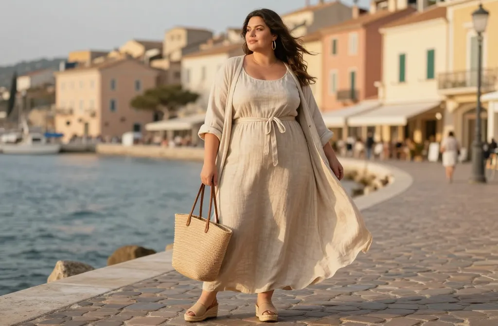 15 Elegant Plus Size European Summer Outfits for a Sophisticated Vacation Look