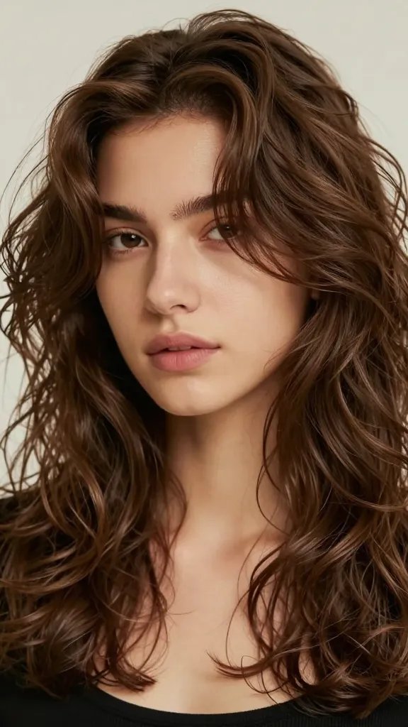 Create a hyper-realistic, high-resolution portrait of a main subject with defined, crisp edges using a small amount of hair cream, showcasing soft facial-friendly layers that frame the face. The subject has natural, curly hair with gentle, layered contouring that lifts the crown and tapers softly around the jaw, avoiding harsh lines. The edges appear polished yet natural, achieved with fingertip-style finger combing. The lighting is soft and flattering, highlighting the subtle sheen of the curls and the smooth transition between layers. The background is neutral and unobtrusive to keep the focus on the hairstyle, with the subject looking slightly off-camera to convey a calm, confident mood. Realistic texture, vibrant yet natural hair color, and meticulous detail in curl definition and edge shaping. No text on the image.