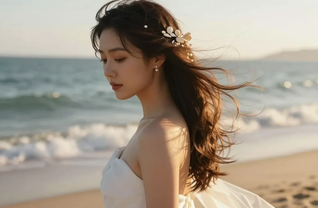 17 Romantic Beach Wave Wedding Hairstyles for a Dreamy Bridal Look