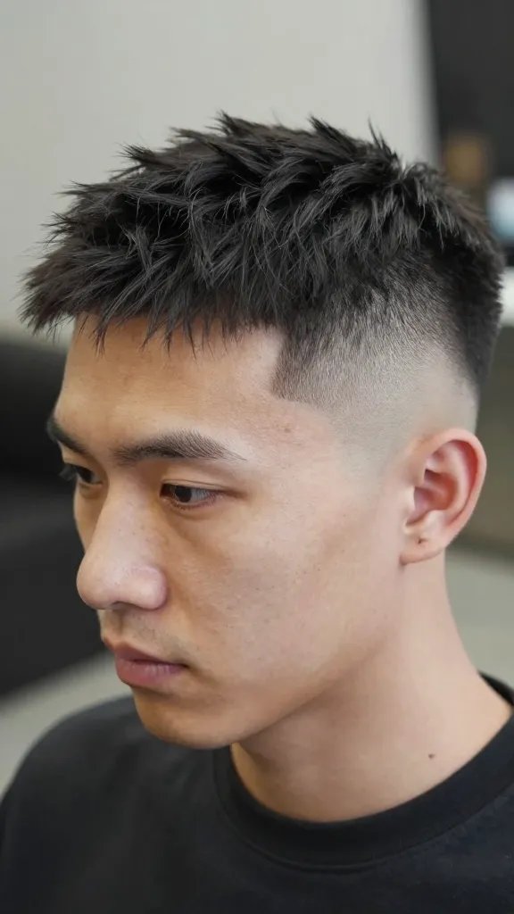 Create a realistic, high-quality portrait photo of a man with a blended fade hairstyle featuring a medium-length textured top. The fade should transition smoothly into the top with a seamless, grown-up, fresh look. The top should have a medium length with natural texture, styled with a light matte paste or clay to maintain a non-sticky, flexible hold. The subject should be photographed in soft, natural lighting that highlights the contrast between the low fade and the textured top, with a neutral blurred background to keep the focus on the haircut. The overall vibe is a versatile, everyday hero cut that looks polished and low-maintenance, suitable for both casual and professional settings. No text in the image. The main subject should reflect the energy of the article title.