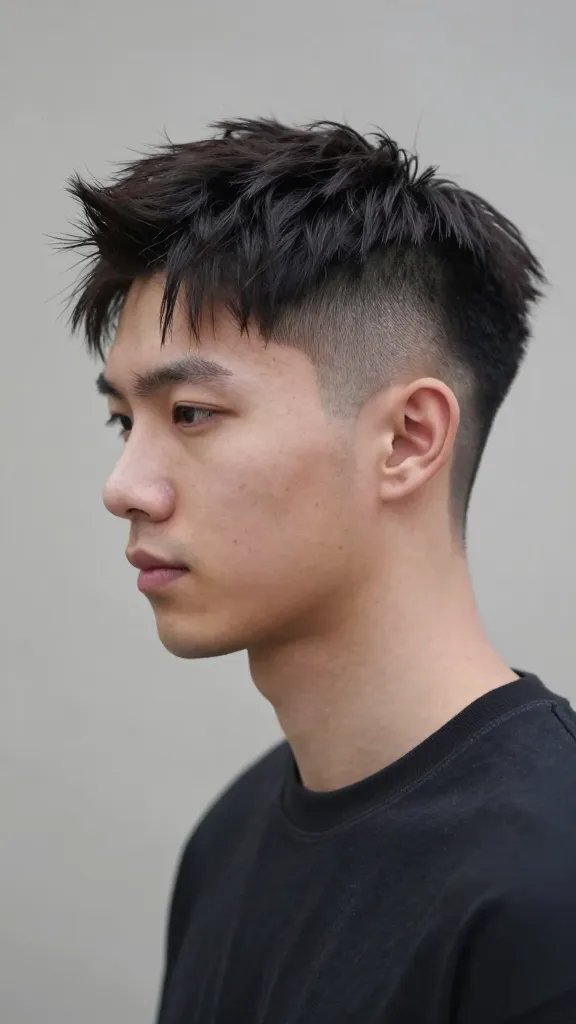 Create a high-resolution, photorealistic portrait of a stylish man with a semi-fade haircut and a layered top for dimension. The sides are neatly faded to a subtle, clean line, while the top features multiple layered lengths to create natural depth and texture. The styling should be light and natural, with a touch of product to preserve movement and avoid stiffness. The overall look is modern, masculine, and effortlessly polished, suitable for a minimal-maintenance routine. The subject should be posed in a confident, relaxed stance against a neutral, softly blurred backdrop that emphasizes the hair. No text or logos in the image.