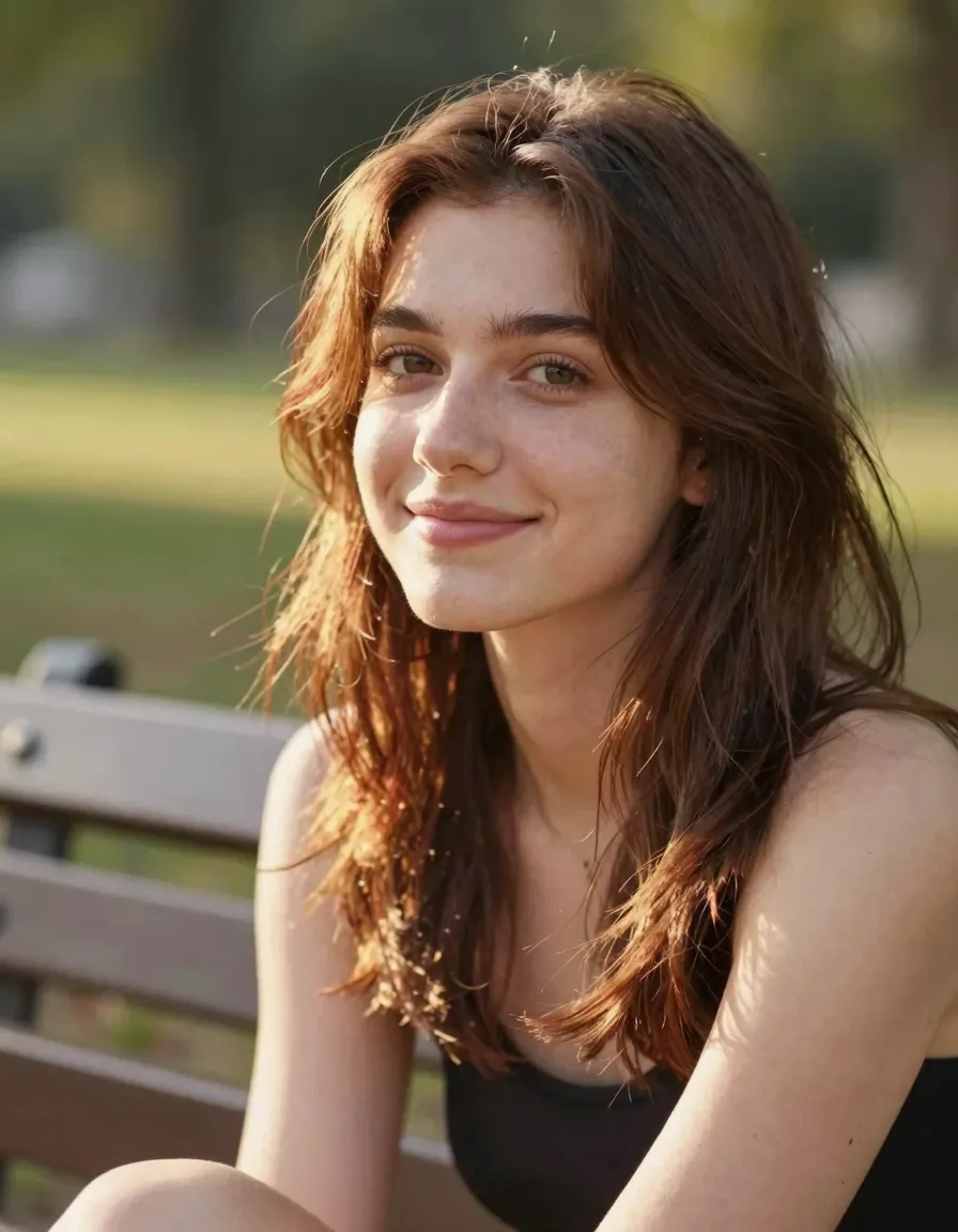 Chestnut Brown Shag with Textured Ends