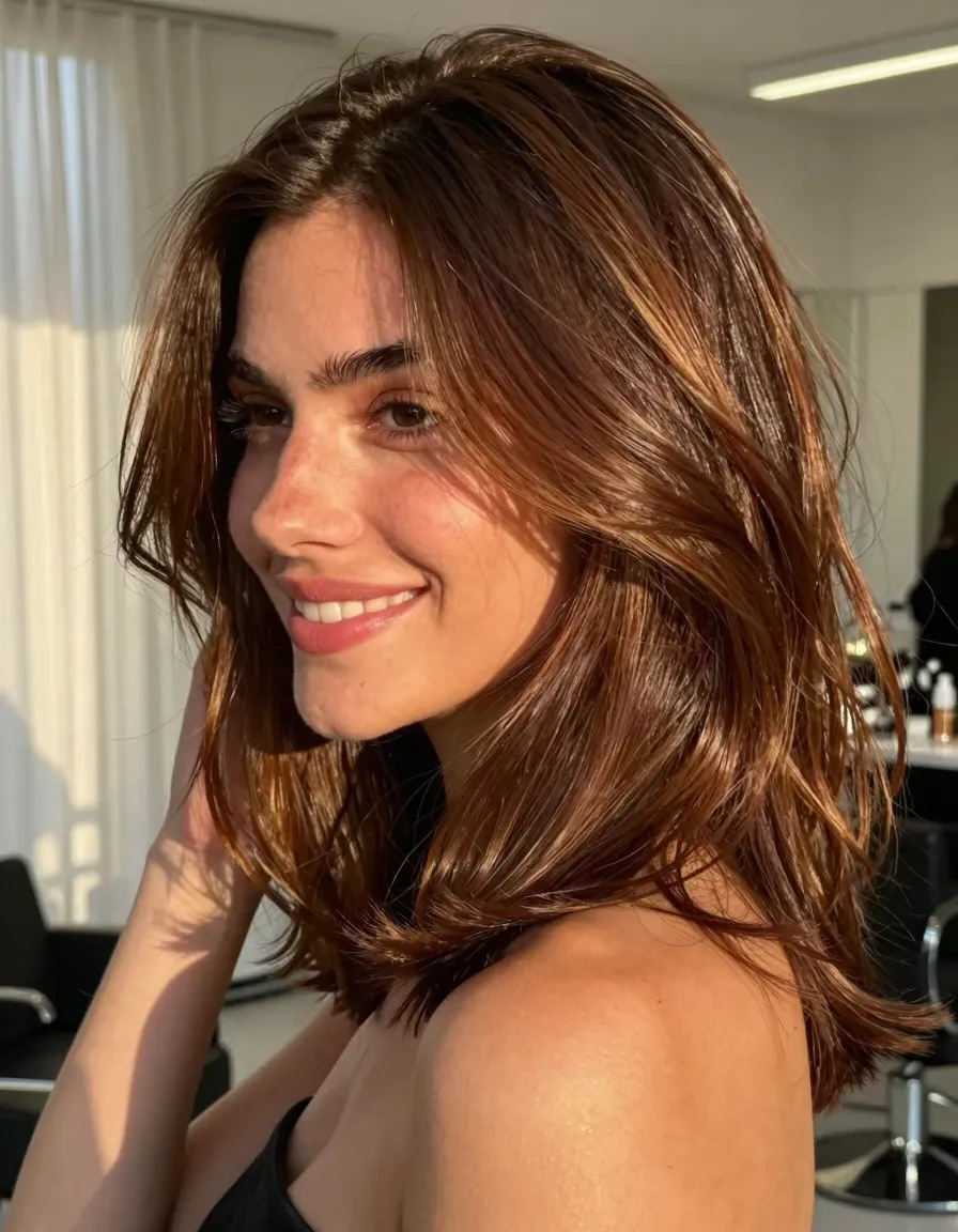 Chestnut Caramel Melt on Fine Hair