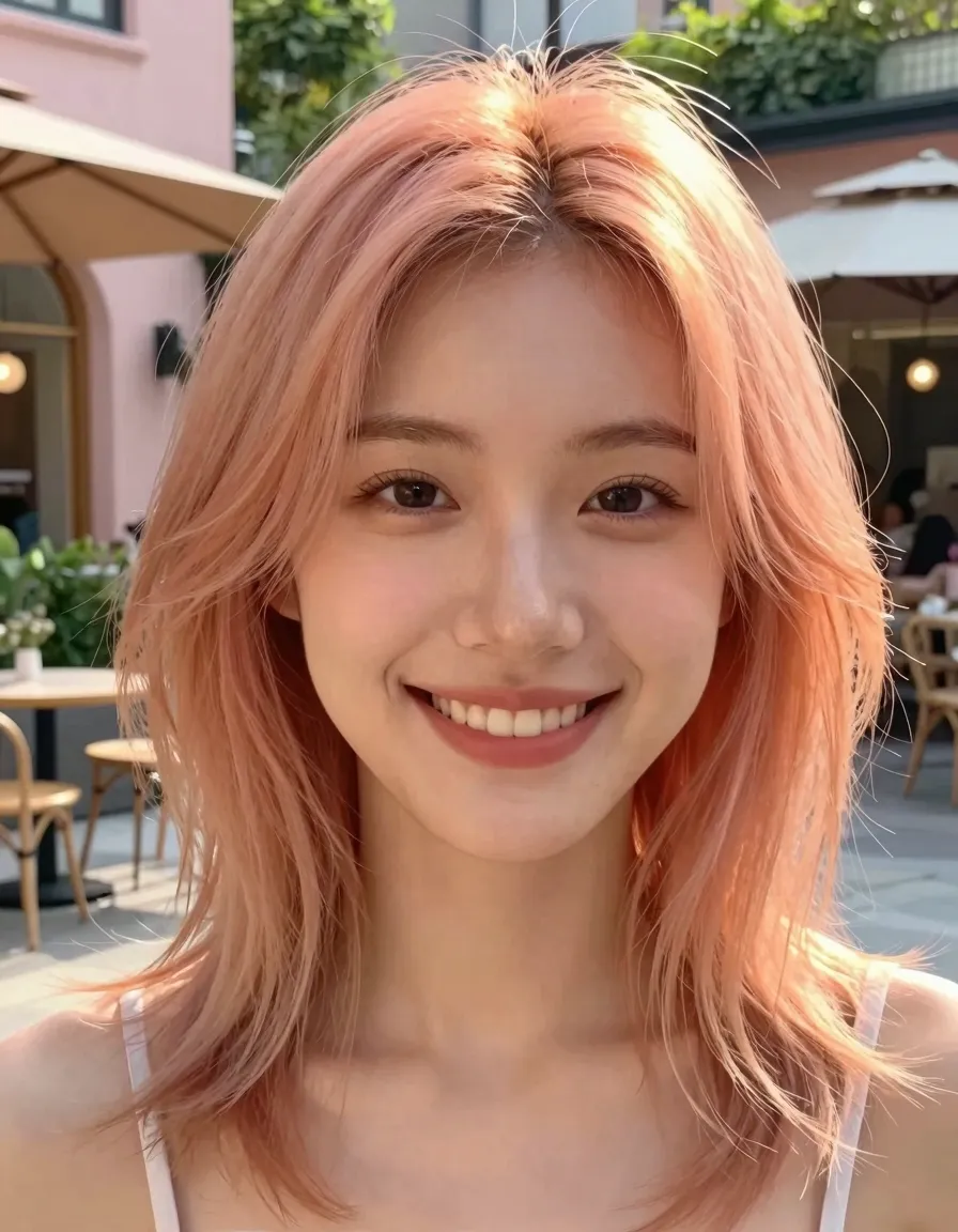 Peachy Butterfly with Soft Highlights