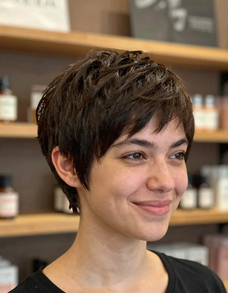 Pixie Cut in Deep Espresso