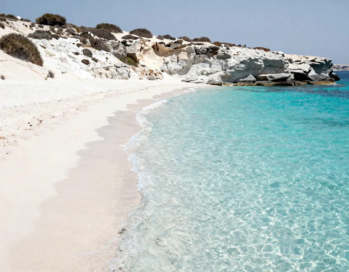 Secret Beach With Clear Turquoise Water