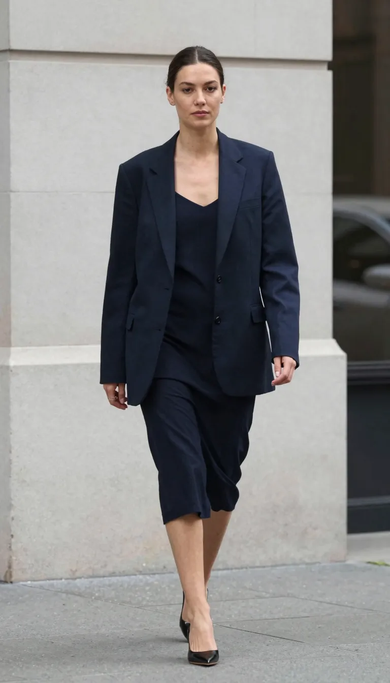 Slip Dress with Dapper Blazer
