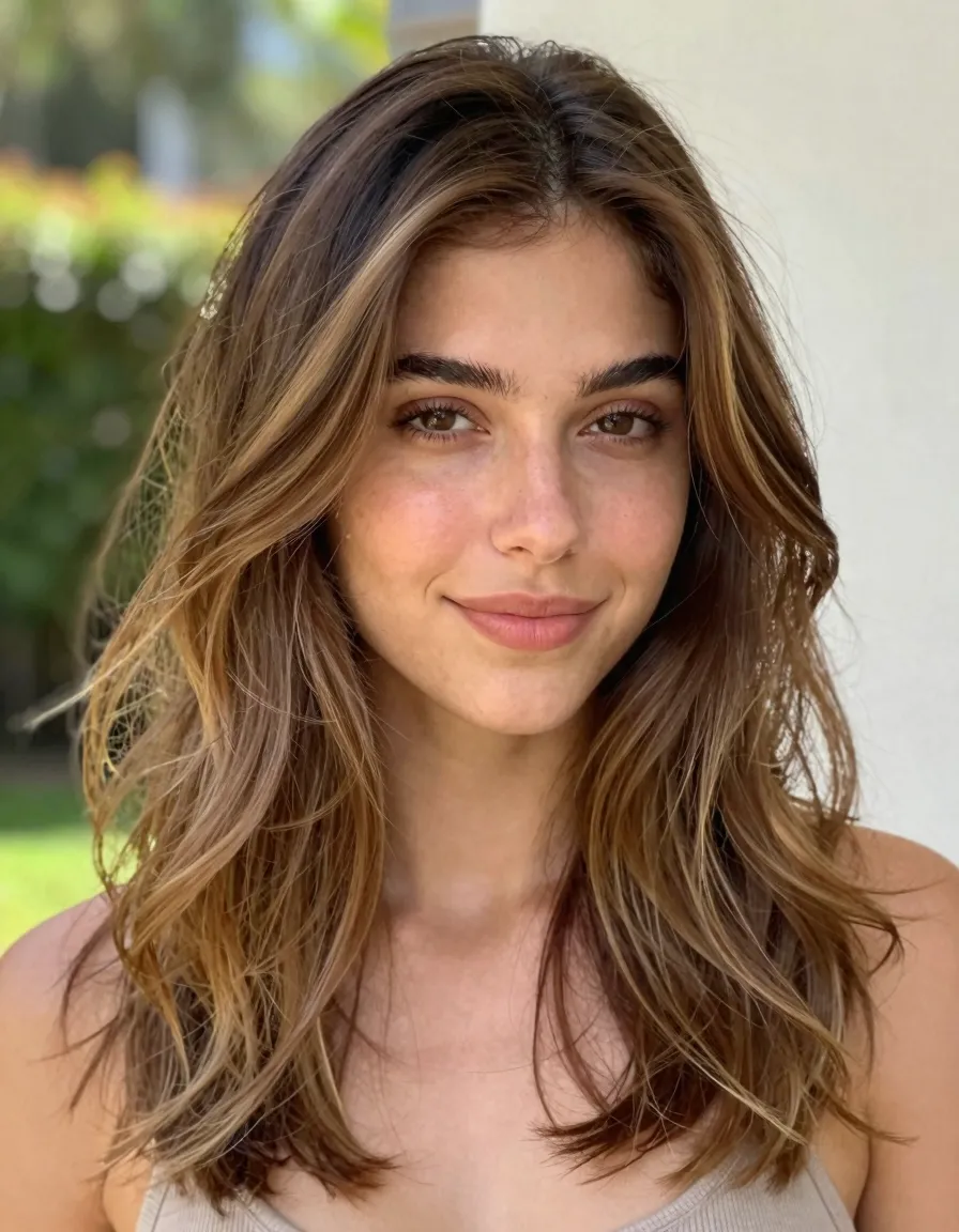 Soft Caramel Chestnut Balayage