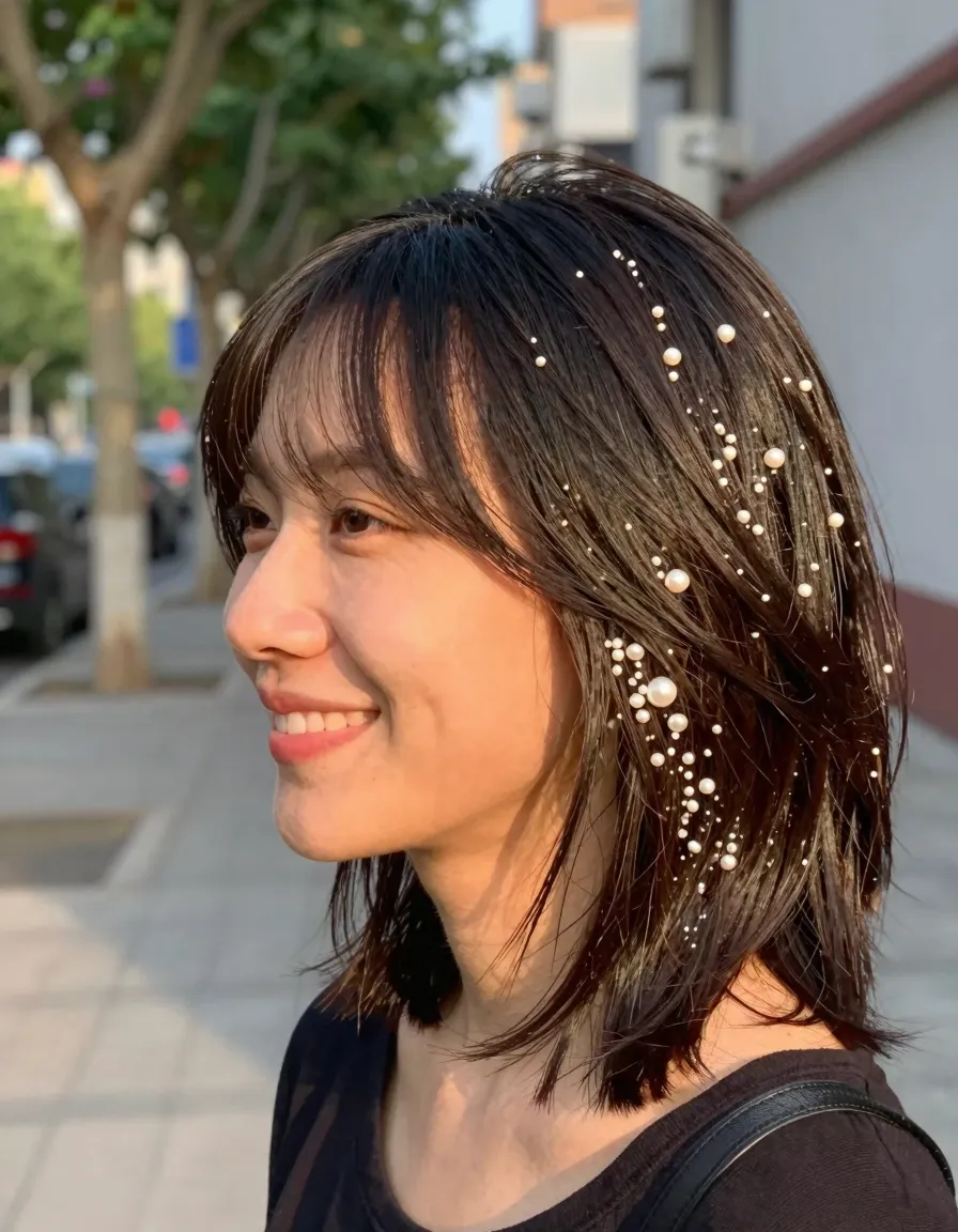 Textured Butterfly with Pearl Undercut