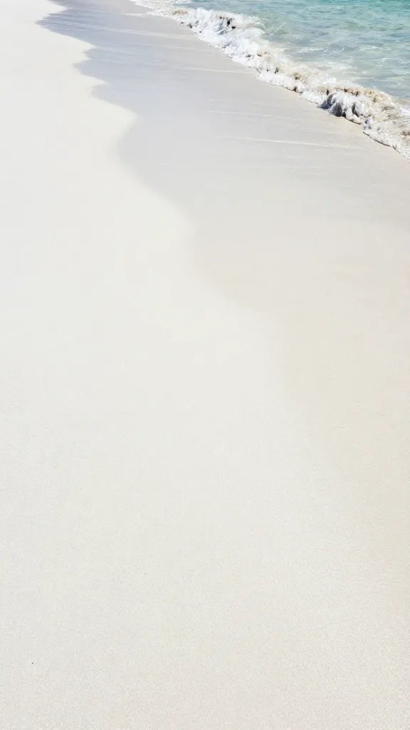 Powdery white sand beach shoreline at Clearwater Beach