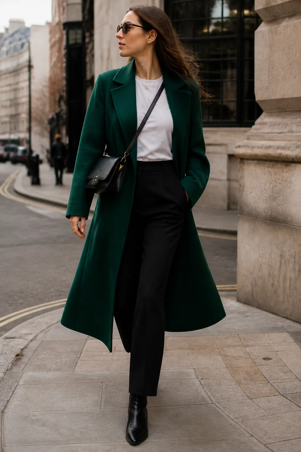 Statement Coat with Simple Basics
